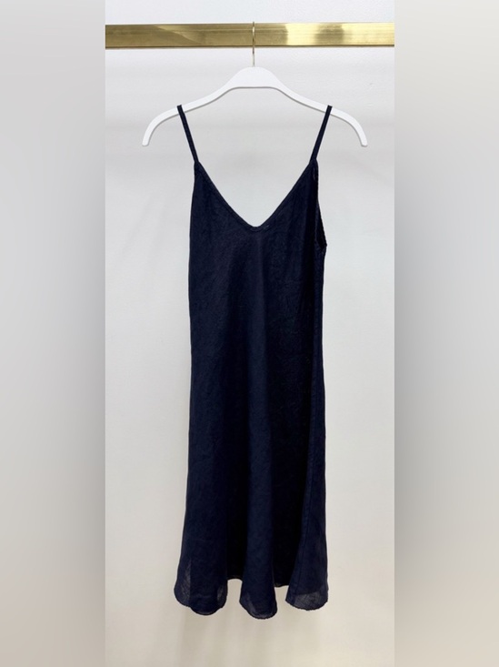 Milio Milano Dresses & Skirts - (232235/224023-NAVY) LINEN MIDI SLIP DRESS